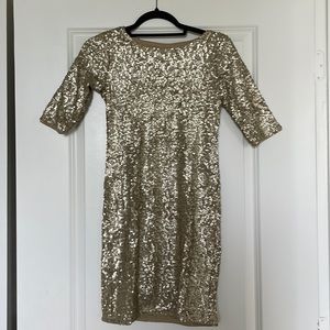 Abercrombie & Fitch Gold Sequin Dress